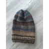 Bonnet brun et bleu