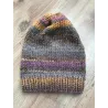 Bonnet gris, violet et ocre